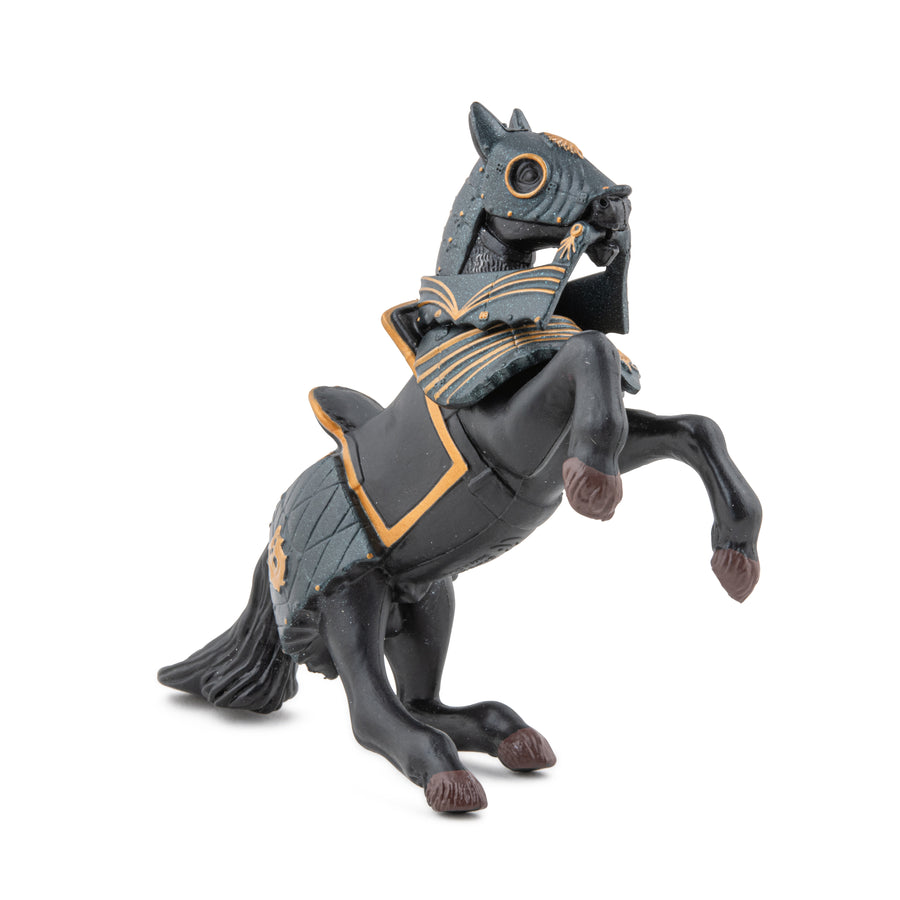 Figurine Cheval en armure noire