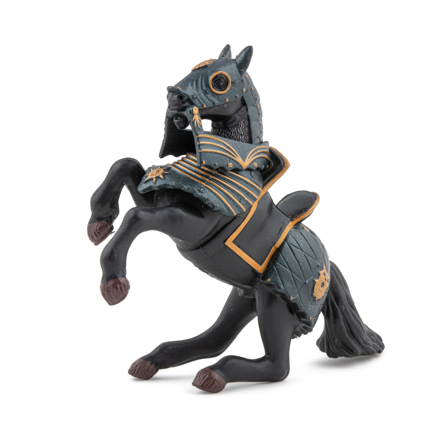 Figurine Cheval en armure noire