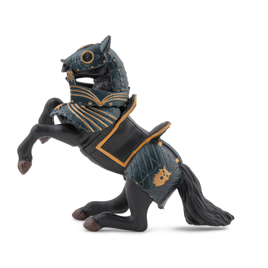 Figurine Cheval en armure noire
