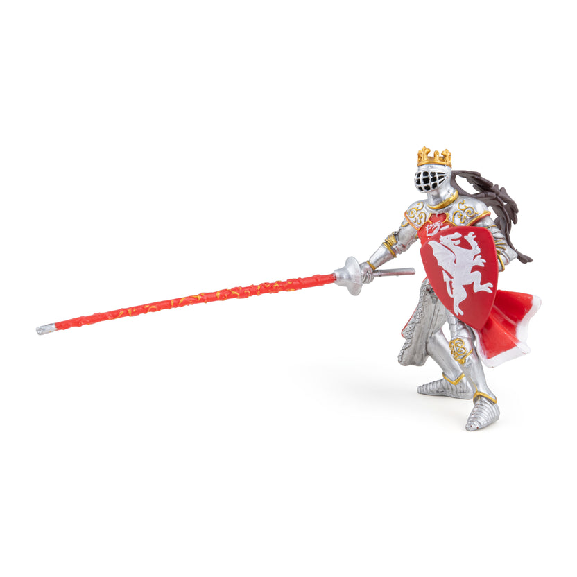 Papo - Statuina Re con Drago e Spada Realistica - 3 Anni + - Collezione Fantastico & Medievale - Gioco