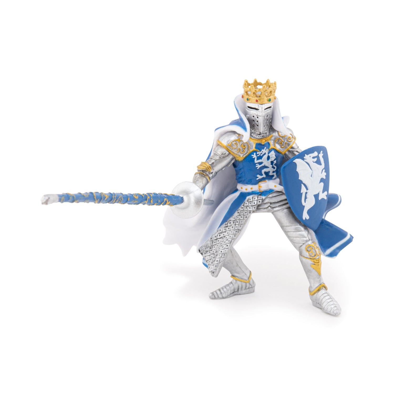 King with Blue Dragon Figurine - Medieval | Papo France