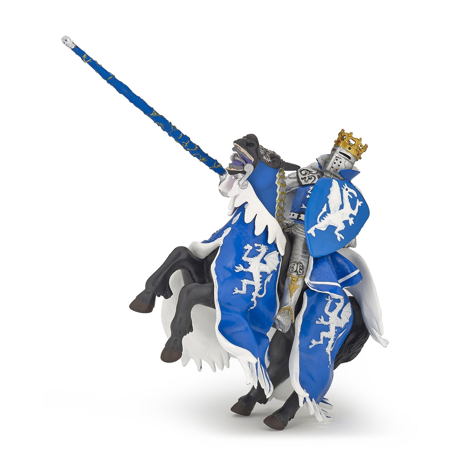 Figurine Cheval du roi au dragon bleu