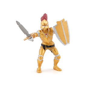 Goldene Ritterfigur in Rüstung