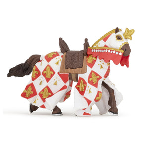 Figurine Cheval blanc fleur de lys
