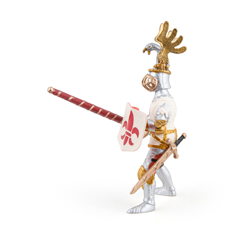 Figurine Chevalier blanc fleur de lys