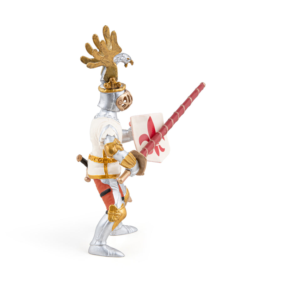 Figurine Chevalier blanc fleur de lys