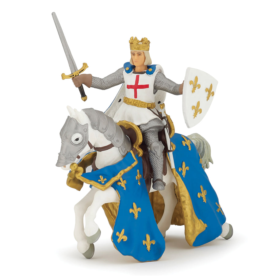 Figurine Saint Louis et son cheval