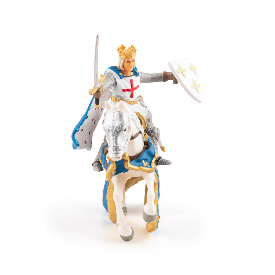 Figurine Saint Louis et son cheval