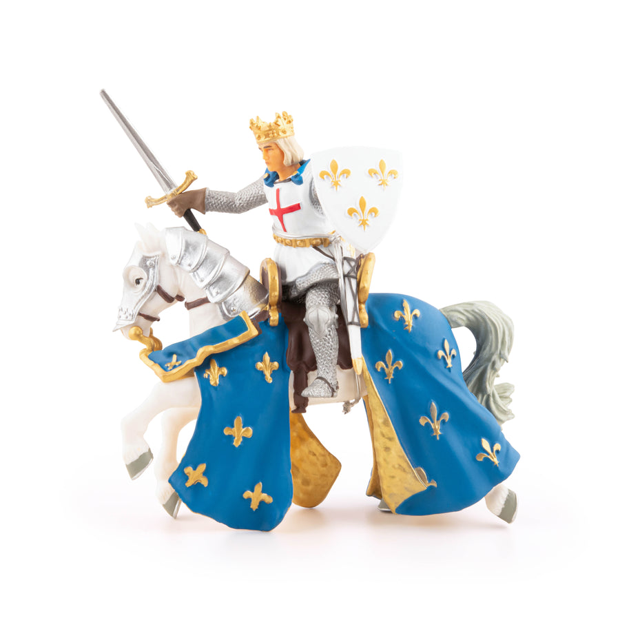 Figurine Saint Louis et son cheval