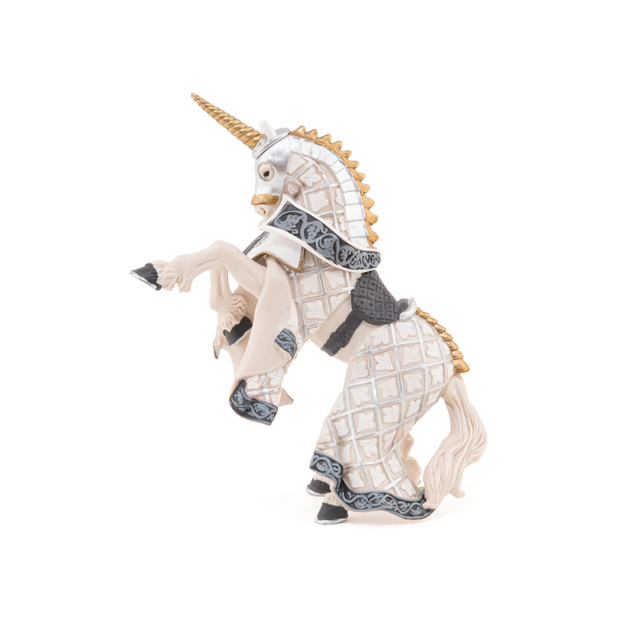 Figurine Cheval du Maître des armes cimier licorne