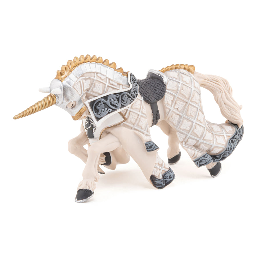 Figurine Cheval du Maître des armes cimier licorne