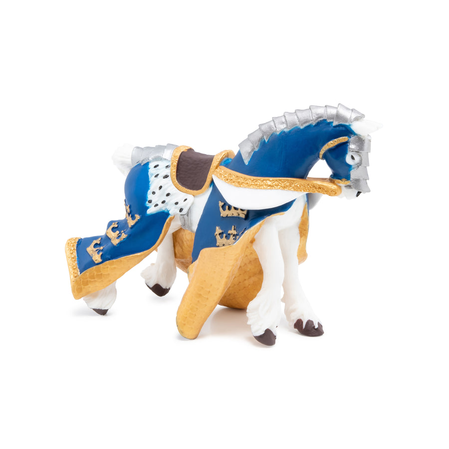 Figurine Cheval du roi Arthur bleu
