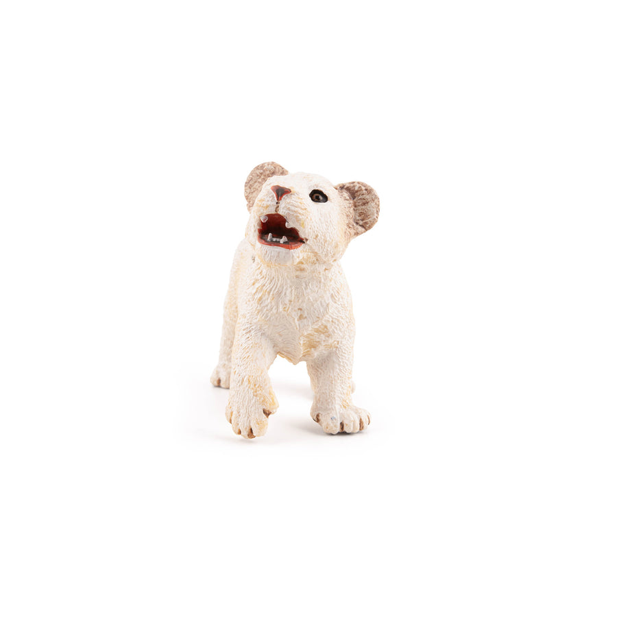 Weiße Löwenjunge-Figur