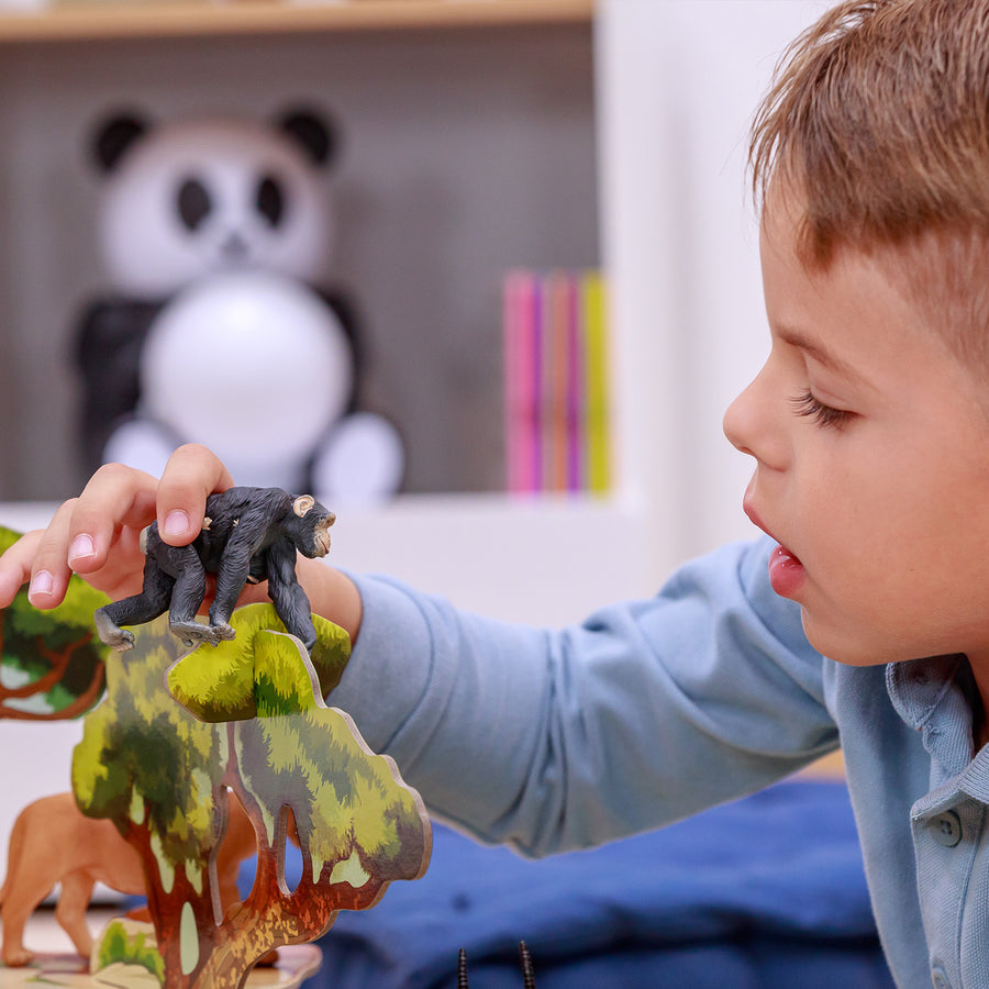 Figurine Chimpanzé et son bébé
