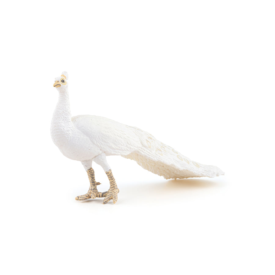 Weiße Pfauenfigur