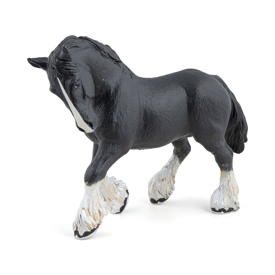 Black Shire Stallion Figurine