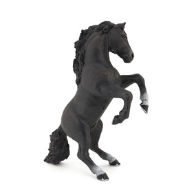 Black Rearing Horse Figurine