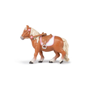 Figurine Poney Shetland avec selle
