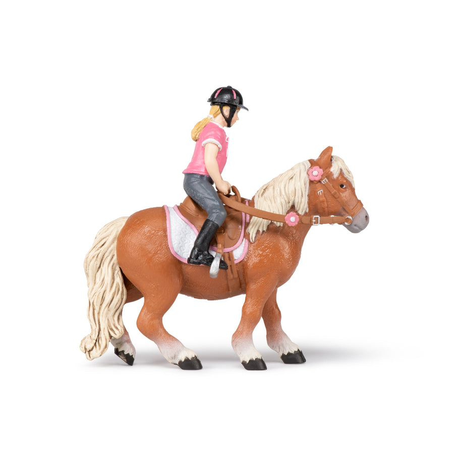 Figurine Poney Shetland avec selle