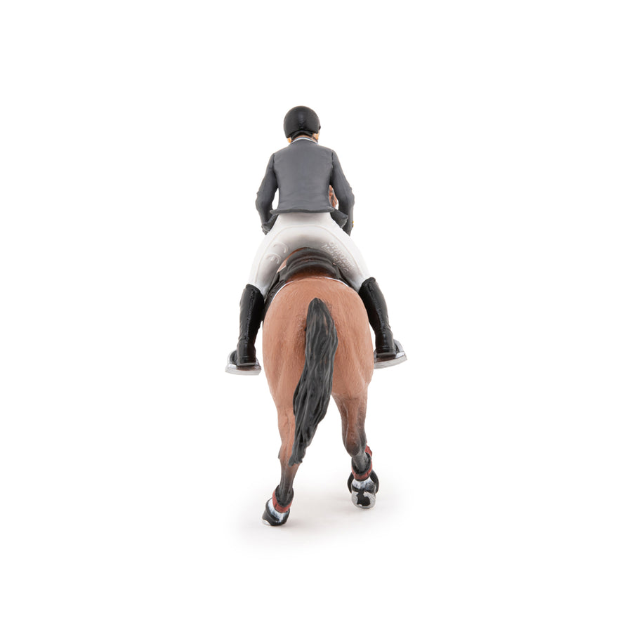 Figurine Cheval de concours et son cavalier