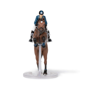 Figurine Cheval de saut d'obstacle et son cavalier